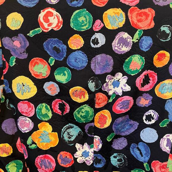 VTG Gres Blazer Women's XS S Black Jacquard Abstract Floral Unique Artsy Artwear - Picture 14 of 16